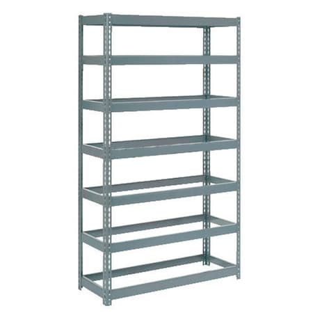 Global Industrial Extra Heavy Duty Shelving 48W x 12D x 84H With 7 Shelves, No Deck, Gray B2297270